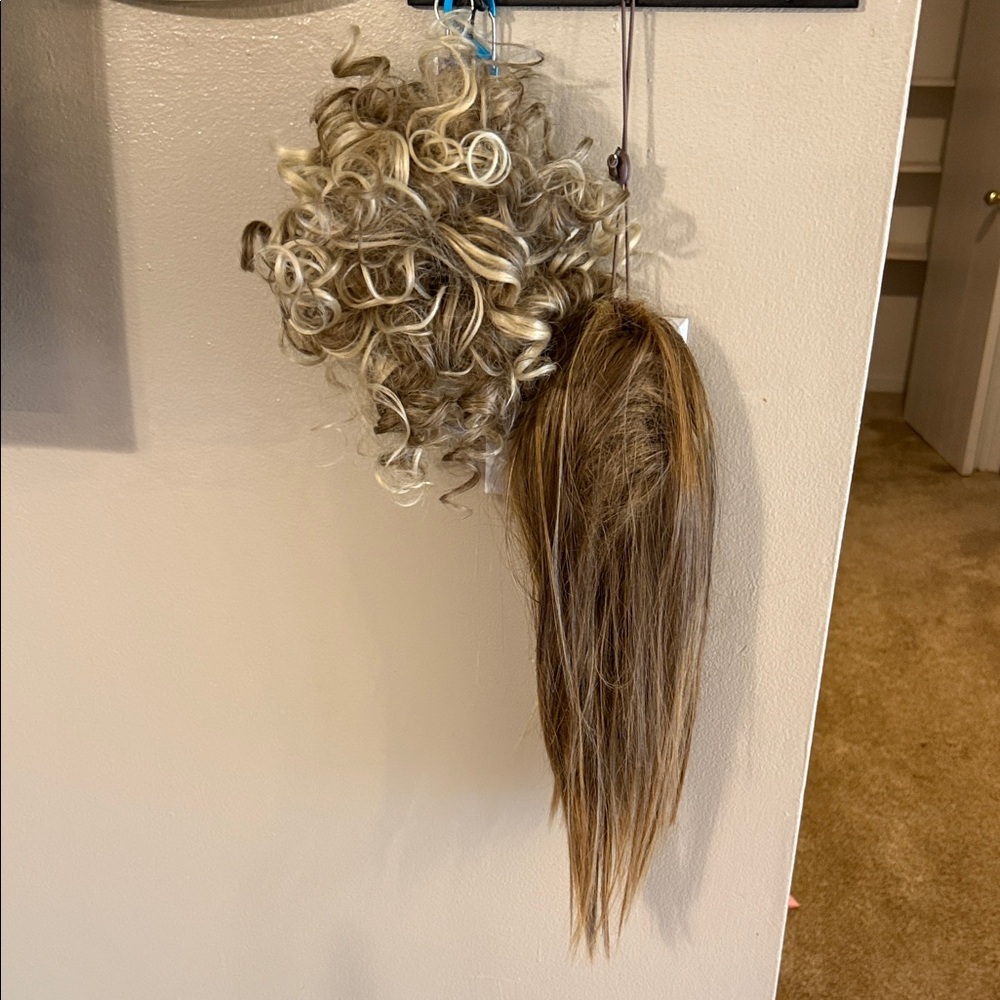 Blonde Women’s Hair Pieces - Curly and Straight Ponytail